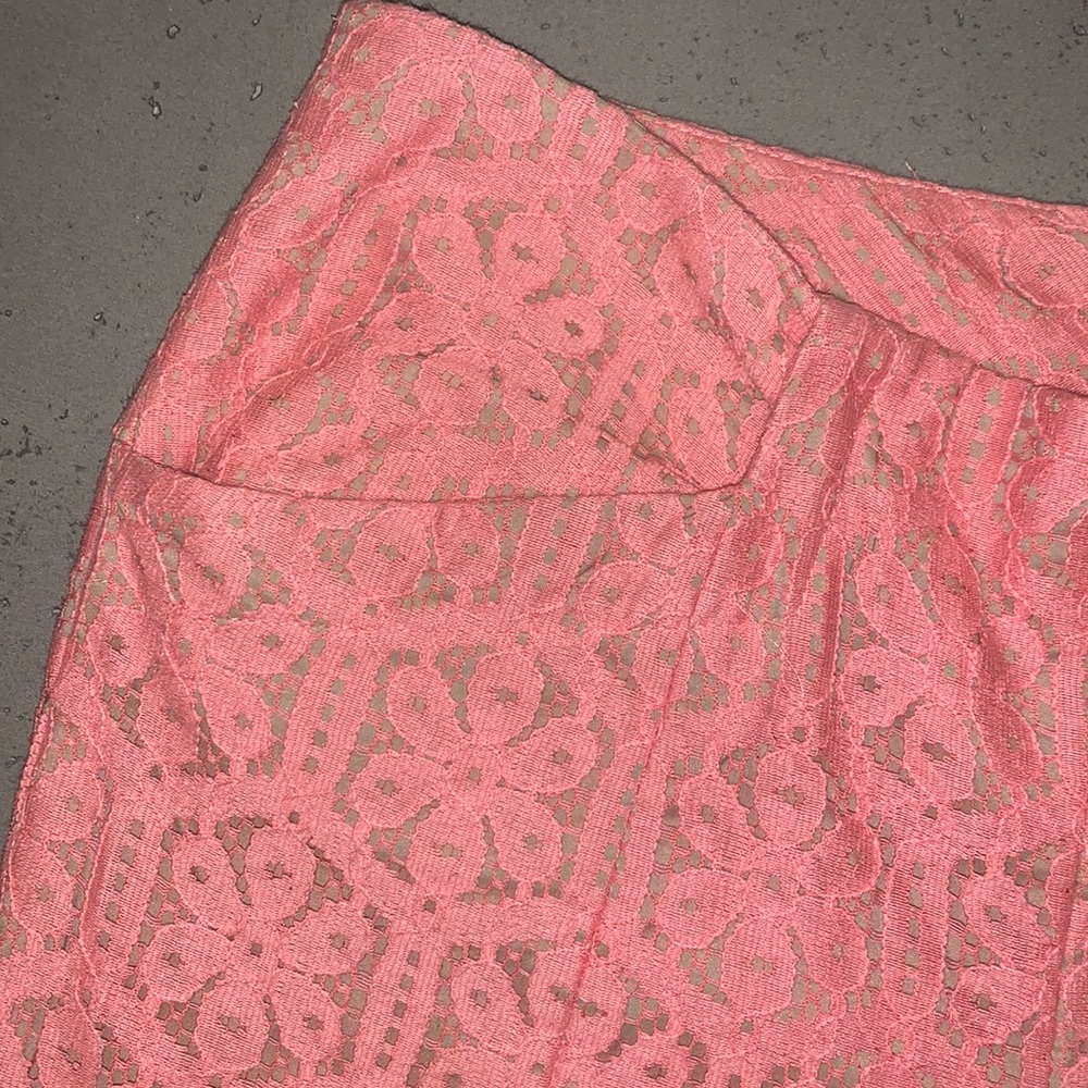 Corey Lynn Calter Lace Crop Pink Pants Purchased from Anthropologie Sz 4 - Picture 5 of 10